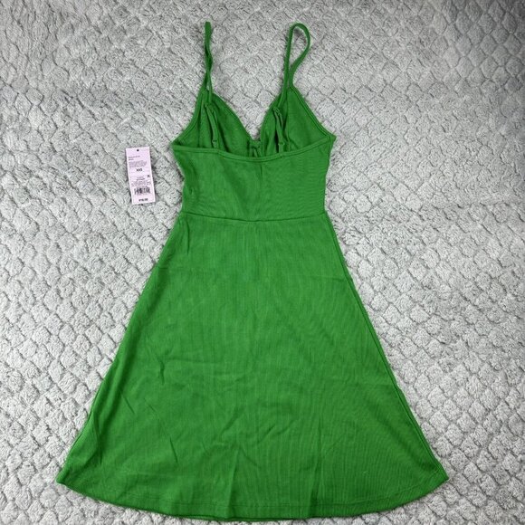 Wild Fable Green Sleeveless A-Line Dress With Adjustable Straps & V-Neckline XXS - Picture 2 of 2